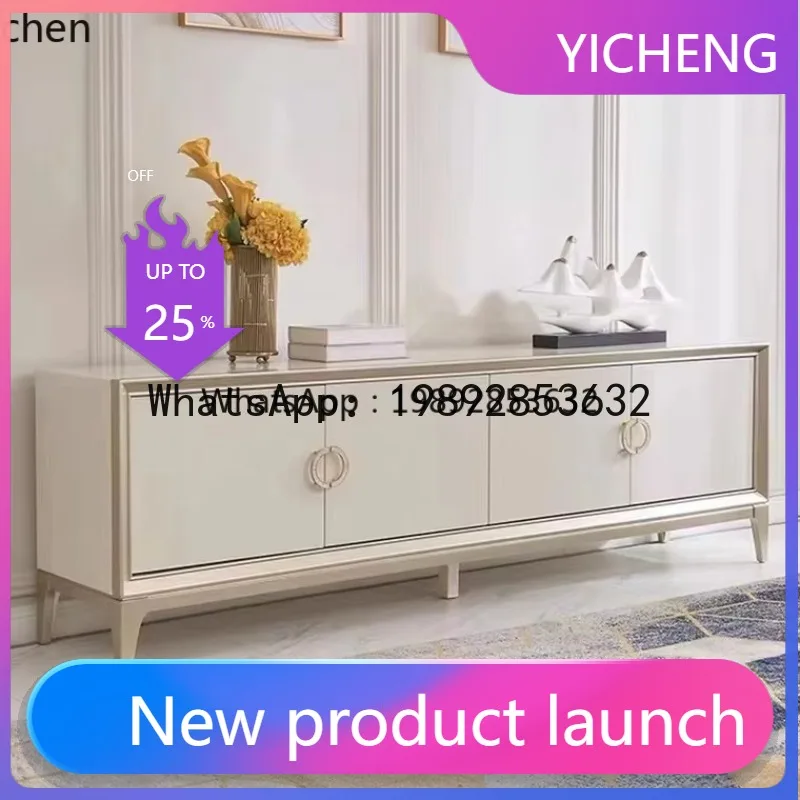 

X1 TV cabinet, living room coffee table combination, modern small apartment floor cabinet, champagne storage cabinet