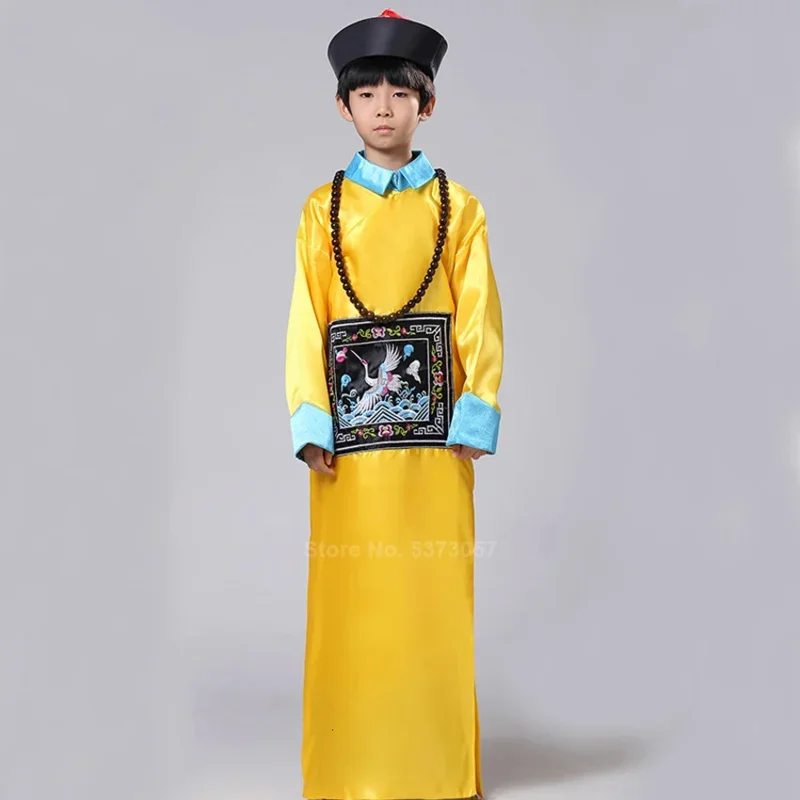 Halloween crianças meninos assustador chinês tradicional zumbi trajes dinastia qing antigo ministro oficial vampiro tang s mn3
