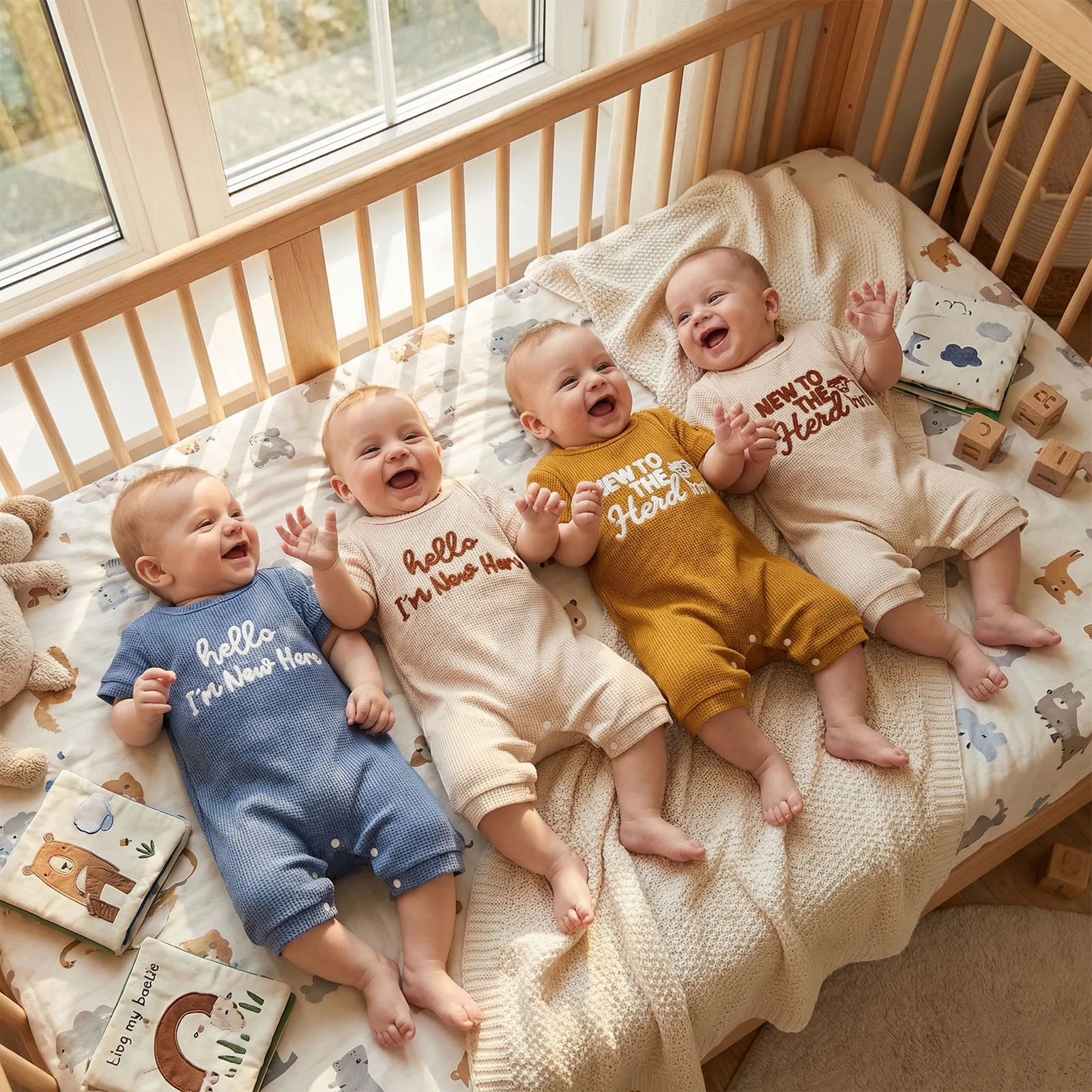 Baby Boy Summer Romper Adorable Letter Embroidery Short Sleeve Round Neck Jumpsuit
