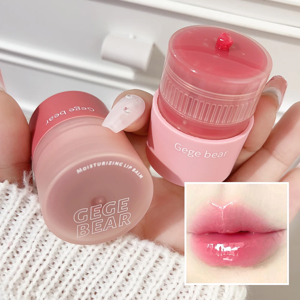 6 Kleuren Gekleurde Lippenbalsem Hydraterende Effen Lipgloss Blijvende Heldere Perzik Rode Lippenstift Waterdichte Vrouwen Lippen Make-Up Cosmetica