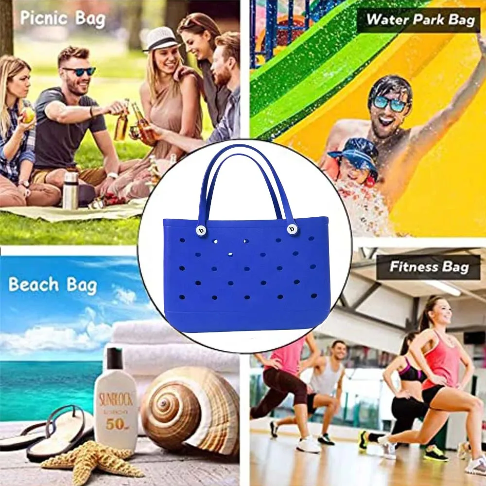 XLarge Beach Bag Oversize Rubber Boat Pool Sports Bag Washable Open Handbag Lightweig Durable Tote Travel Bags for Women's Gift