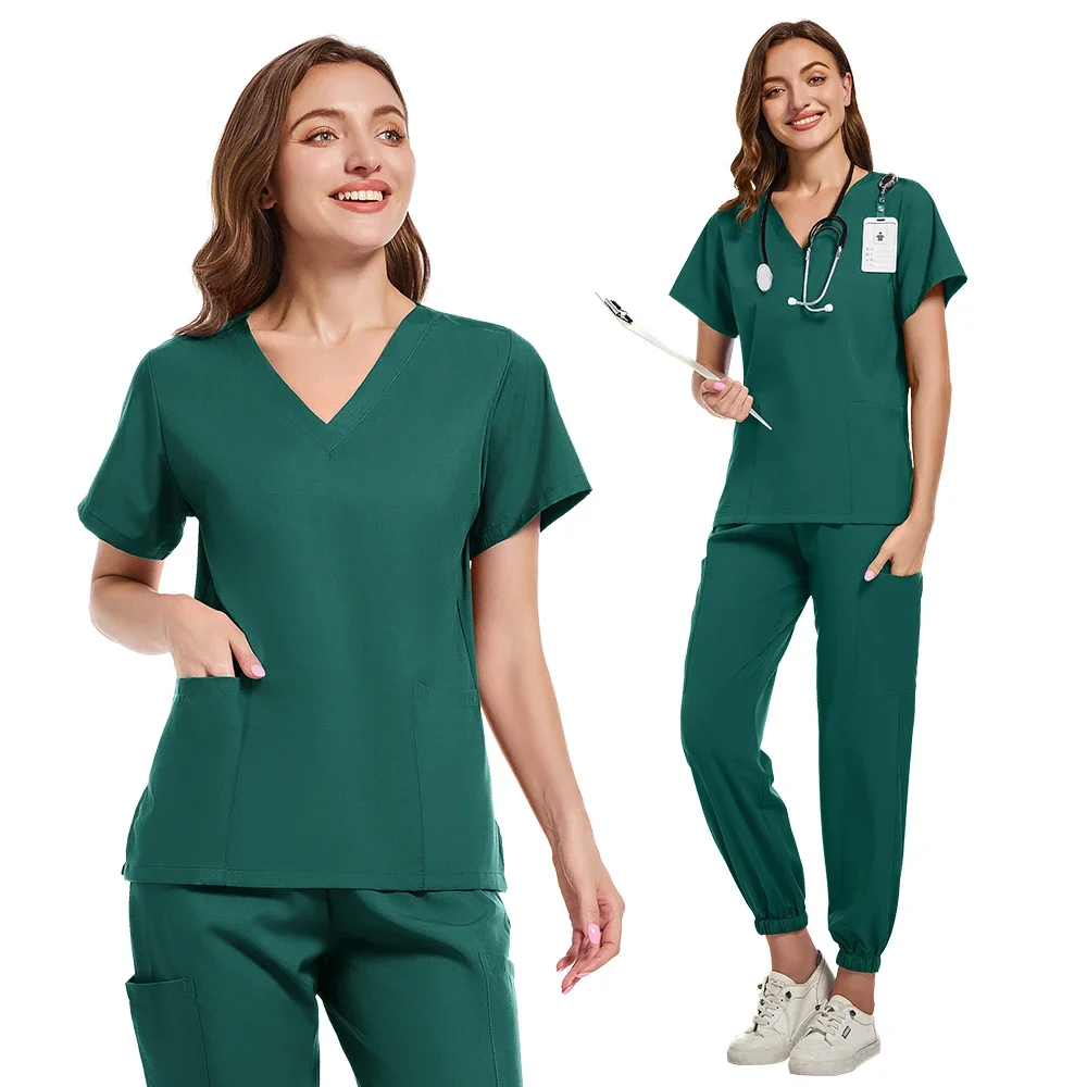 Großhandel OP-Saal Medizinische Uniform Scrubs Krankenhaus Arbeits Scrubs Set Medizinische Versorgung Krankenschwester Zahnchirurgie Anzug Arbeitskleidung