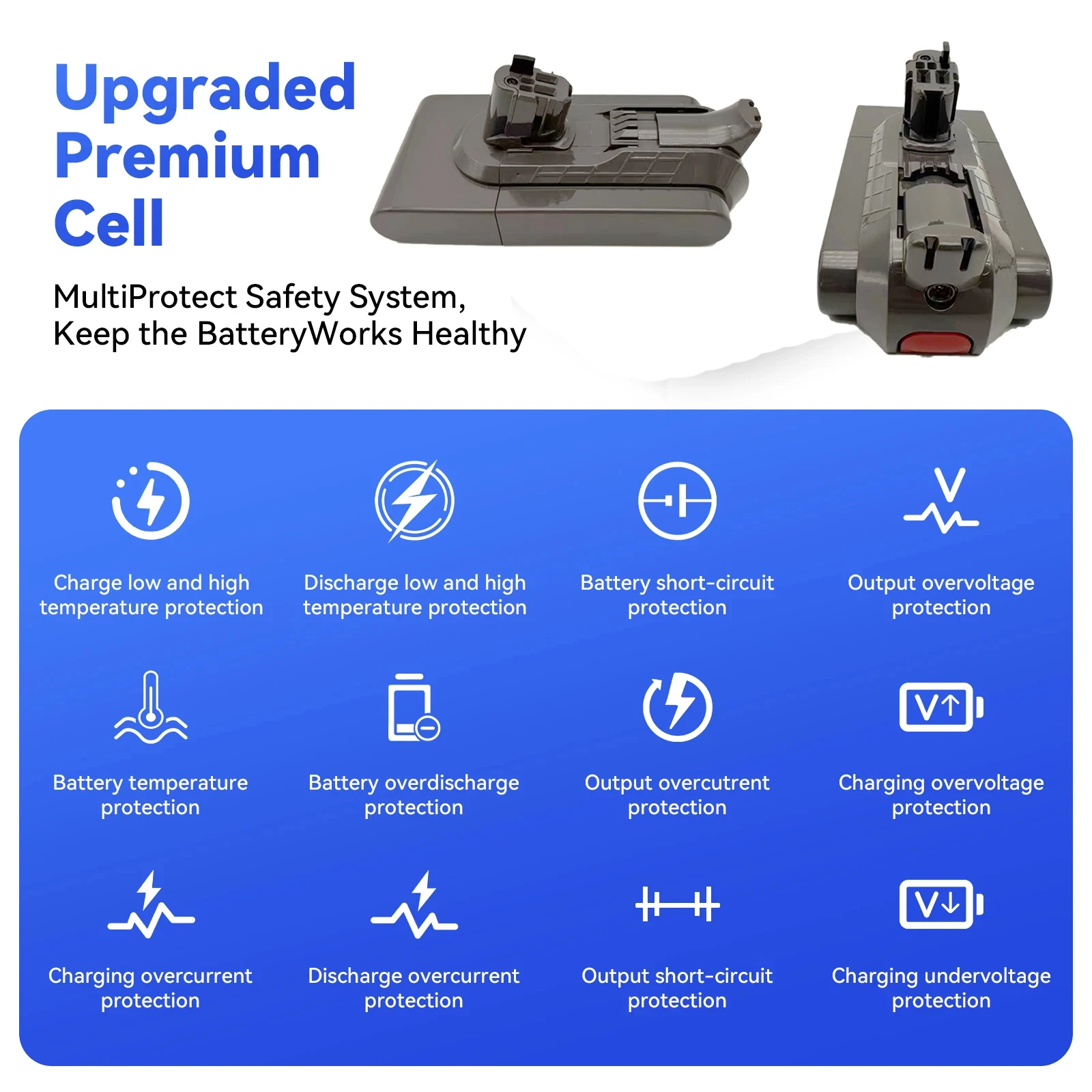 

12.8Ah V11 Replacement Battery For Dyson V15 Battery Button Click in Installation Style V11 V15 SV15 SV16 SV22 970425-01
