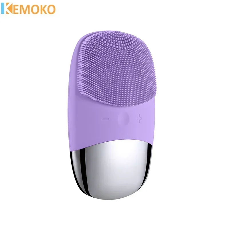 

Silicone Facial 3 in1 Cleansing Brush Electric Face Clean Device Facial Massager Skin Cleaner Sonic Vibration Deep Pore Cleaning