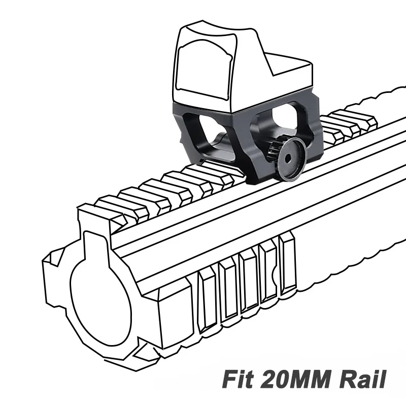 RMR Tactical Sight Riser Base Metal Mount Base Red Dot Accessory Fit 20mm Rail Hunting Scope Aiming Airsoft LEAP 04