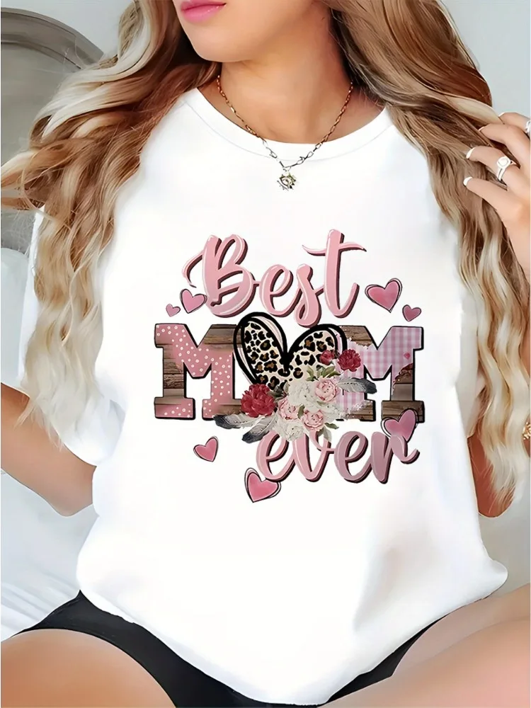 

Женская футболка с круглым вырезом и коротким рукавом. Лучший дизайн ко Дню матери для мамы. Мягкая и удобная повседневная и универсальная свободная посадка.