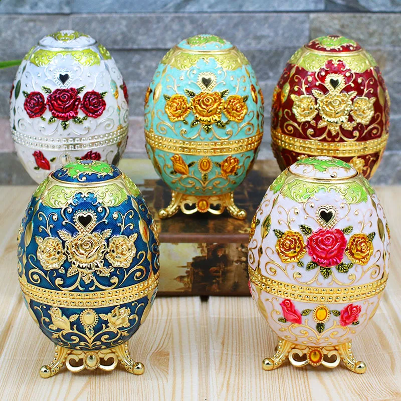 

European creative egg shaped press type toothpick box with automatic pop-up toothpick holder Creative home decoration crafts