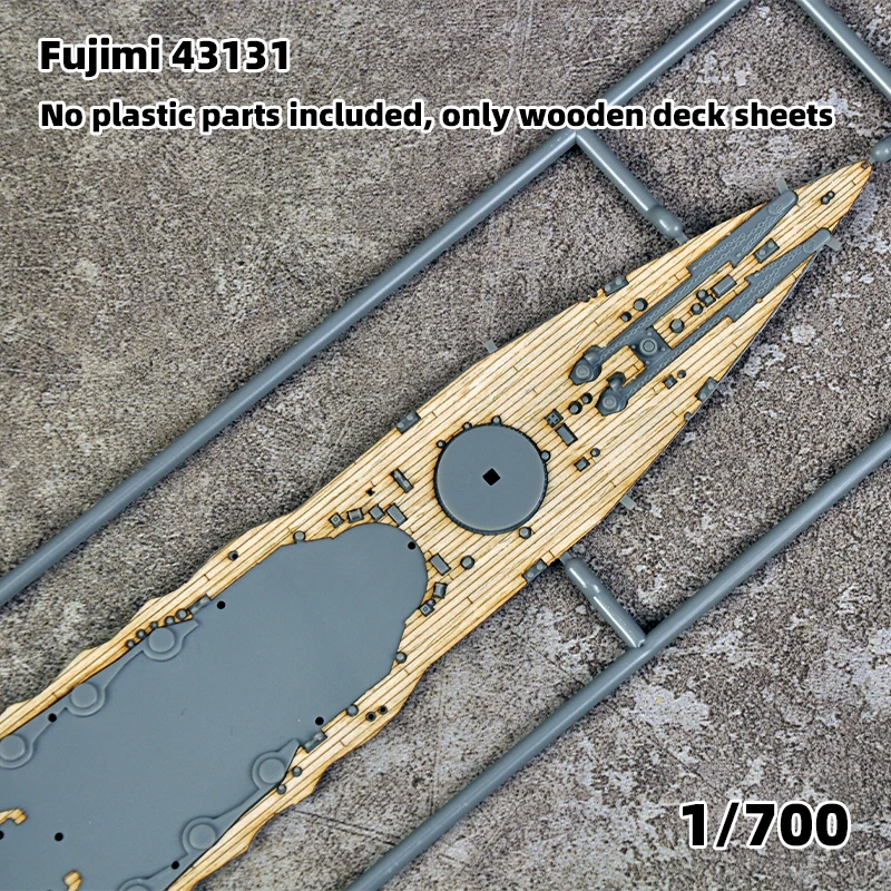 Modell-Upgrade-Teile: Lasergeschnittene Holzdeckplatte mit selbstklebender Ankerkette für 42148 43131 Fujimi IJN Nagato 1/700 – Detail 3