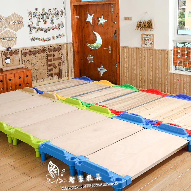 

New kindergarten nap bed Solid wood primary school Children's bunk woodenChildren's care nap extended