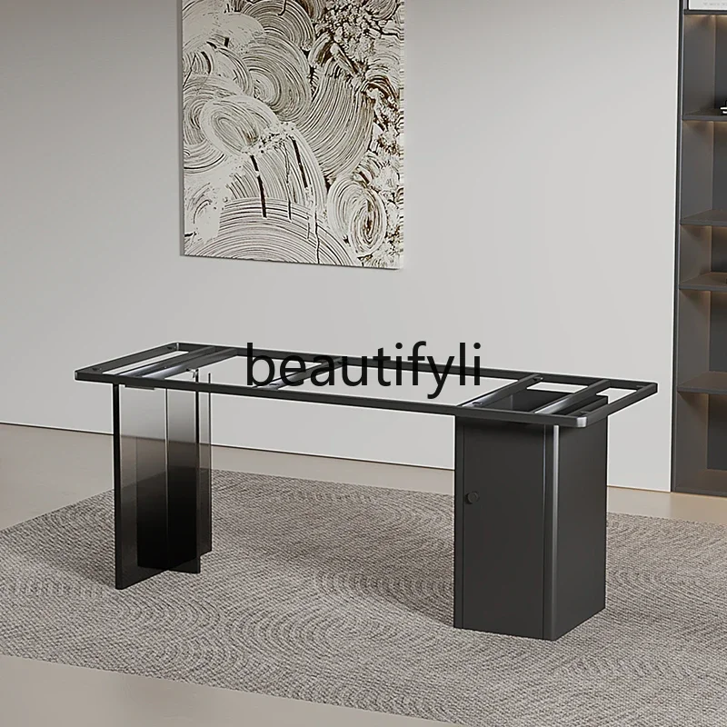 LXLuxury Stone Table Leg Bracket Marble Rock Plate Tea Table Base Solid Wood Large Board  Table Leg Stainless SteelSSS