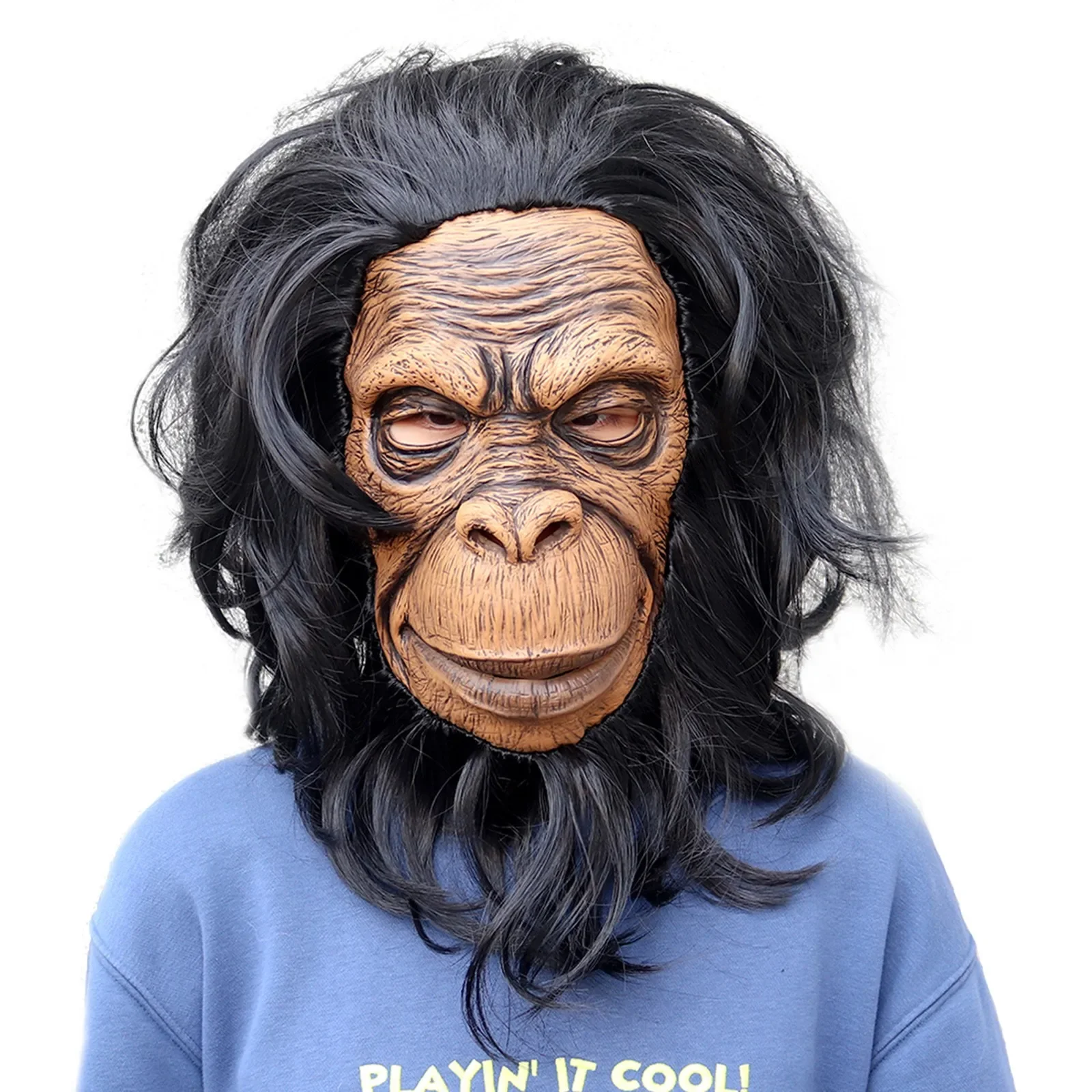 Gorilla Monkey Halloween Masks for Adults, Full Face Funny Mask, Latex Cosplay Costume, Masquerade Realistic Masks, New