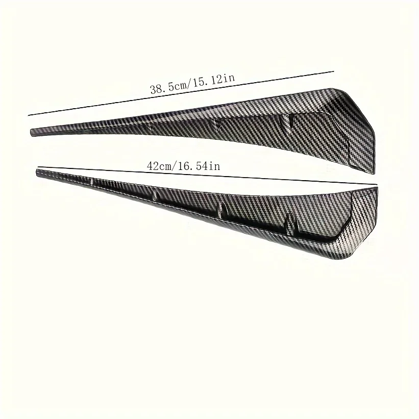 1 زوج سيارة درابزين الجانب غطاء فتحة التهوية الكسوة تعديل ألياف الكربون الأسود الحاجز الجانب الخياشيم العالمي تنفيس الهواء ملصقات الزخرفية #6