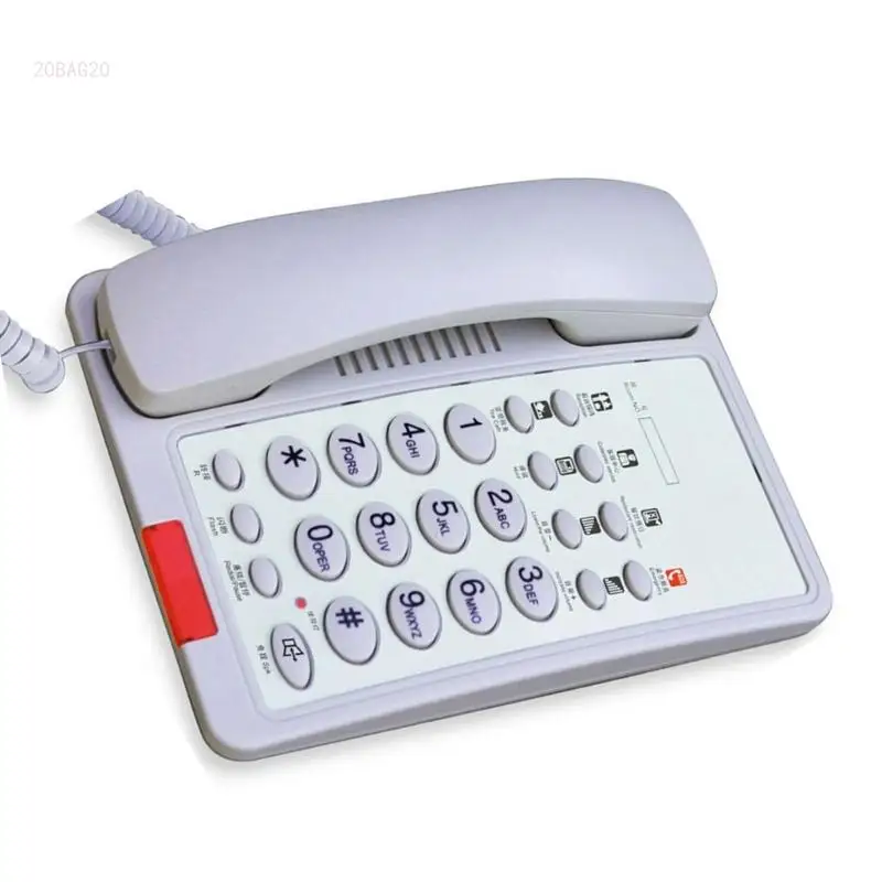 L016B Hotel Front Desk Telephone Fixed Landline Phone with Clear Call Quality Energy Saving for Hotel and Office Use