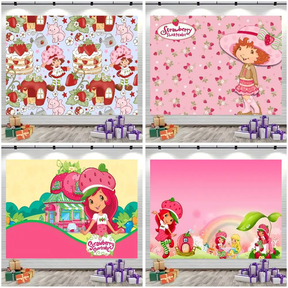 Fondo de Fotografía con Diseño de Pastel de Fresa, Accesorios para Fotografía de Productos, Fondo para Estudio Fotográfico, Decoración para Fiestas, Papel Tapiz