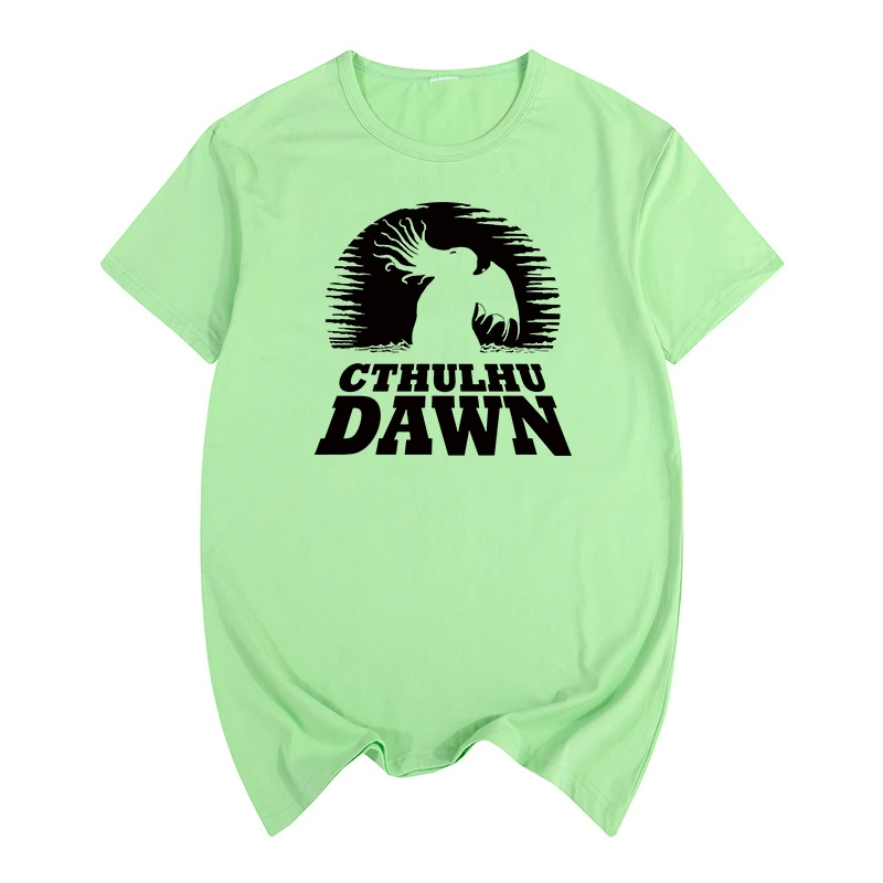 Score Cthulhu Dawn by PMudie on Threadless Summer print T-shirt Cotton Men T shirt New women TEE