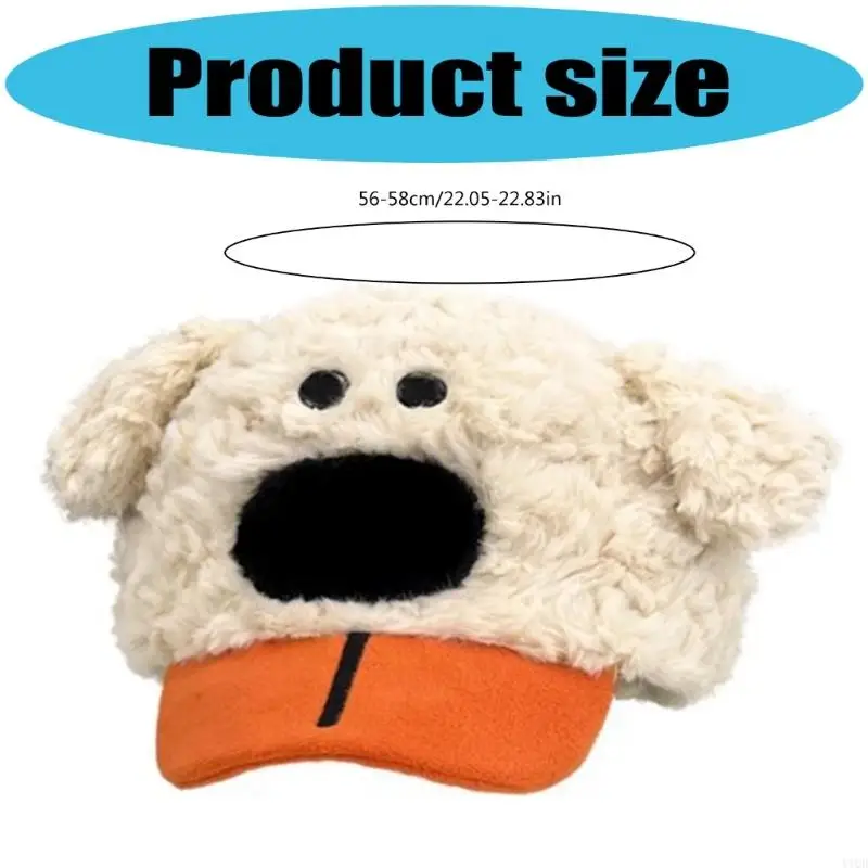 الحيوانات الناعمة طباعة قبعة الشتاء قبعة البيسبول مع ديكورز أذن الكلاب للأطفال الفتيات
