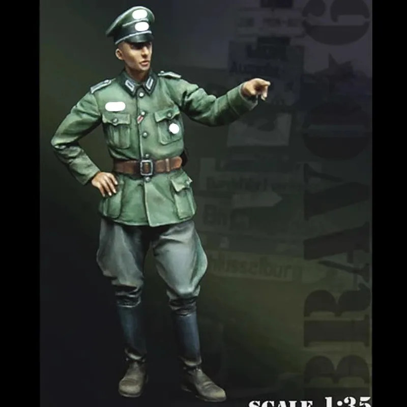 Zestaw modelarski żołnierza z żywicy w skali 1/35, żołnierz propagandowy, dowódca, figurka GK, biały model, diorama, niezmontowany, niepomalowany, zabawka DIY