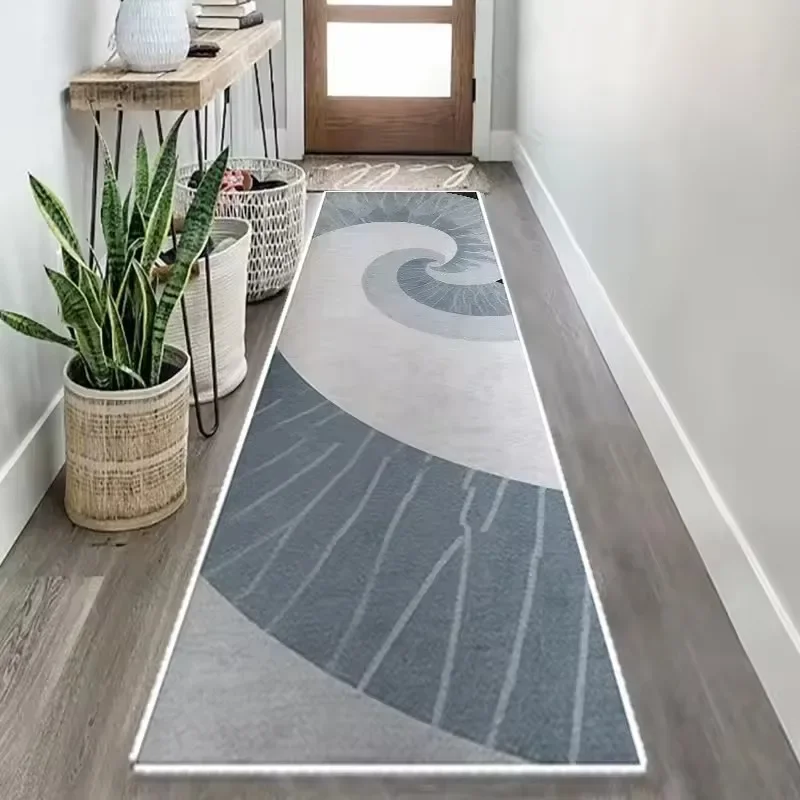 Red Oriental Long Corridor Carpet Hall Runner Anti Slip Rugs Easy Clean Hotel Aisle Mats Washable Stairway Carpets Kitchen Rug