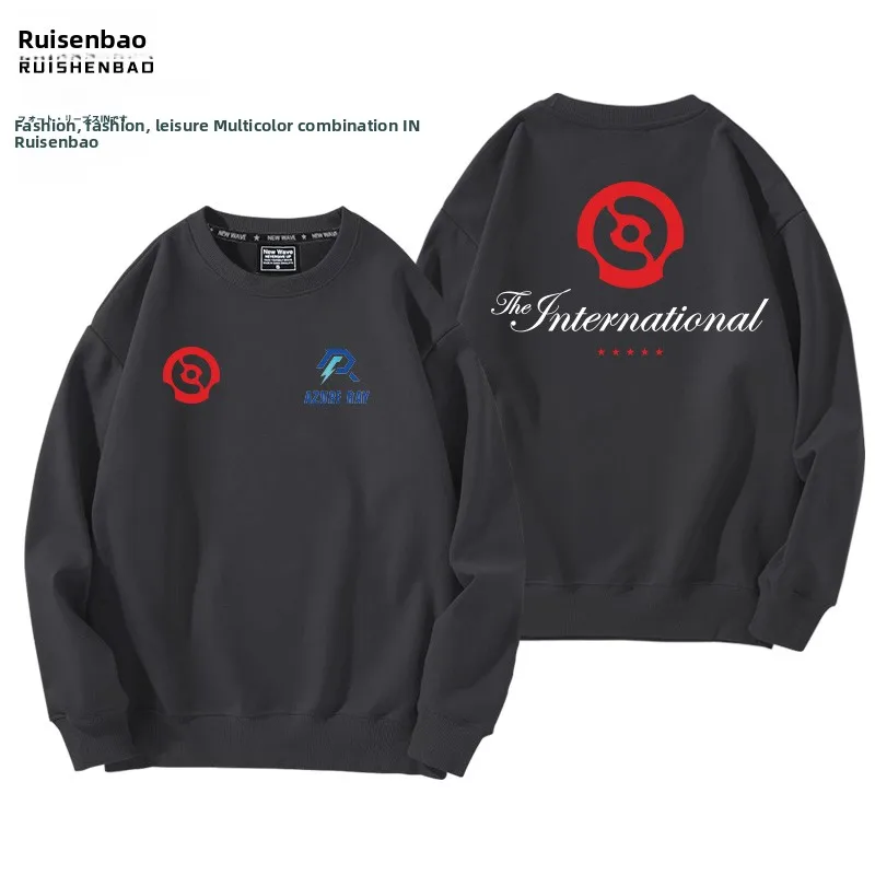 

Ti2 Support Crewne Sweatirt Men's Autumn Winter Faion DOTA Invitation Match T Iron Armor round Ne Print Ca...