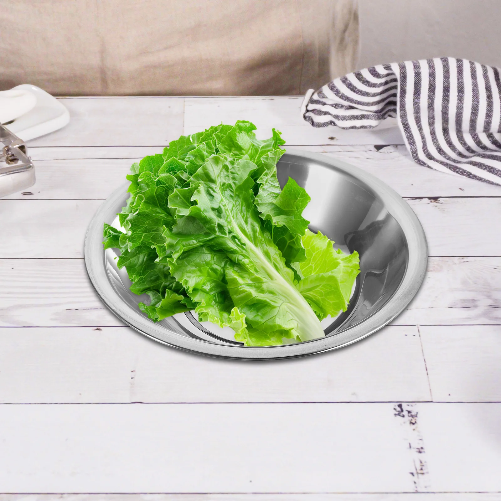 

3pcs Kitchen Sink Basin Vegetable Washing Salad Dessert Prep Bowl Large Capacity Round Bowl for Family Use Multipurpose