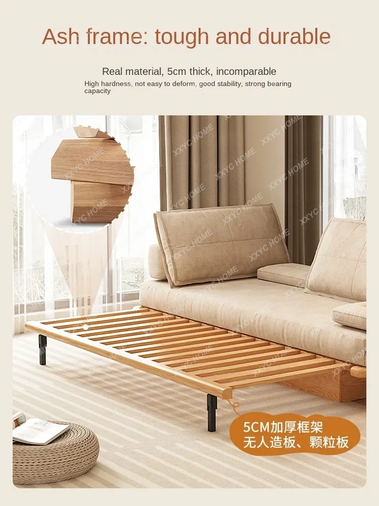 ZF retractable storage sofa bed folding small apartment fabric sofa storage multi-function