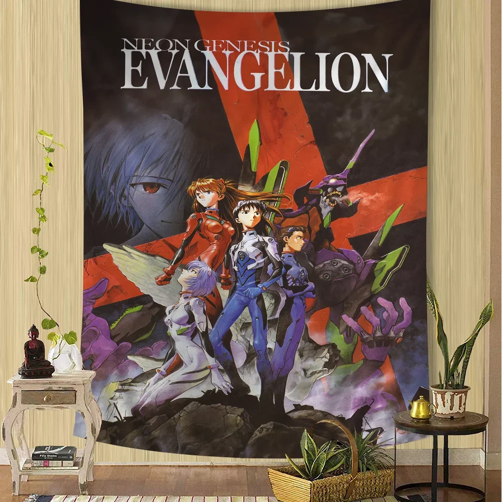 Anime E-Evangelions Colorful Tapestry Wall Hanging Bohemian Wall Tapestries Mandala Wall Art Decor