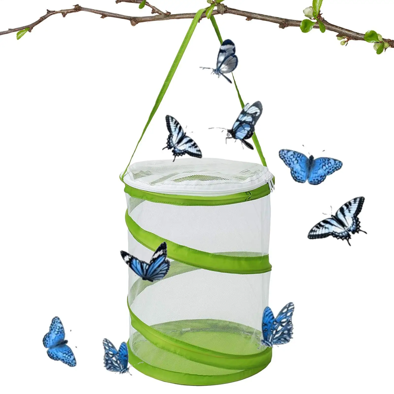 Insect and Butterfly Habitat Cage Foldable Insect Mesh Cage Popup Mesh Enclosure Caterpillar Habitat for Science Education