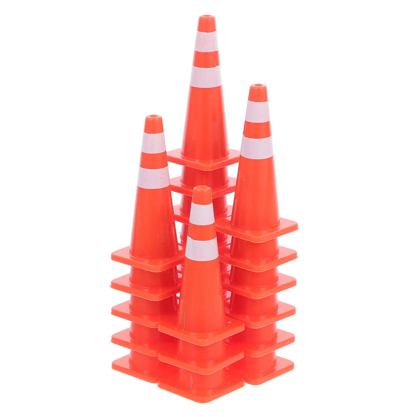 20 stks Mini Verkeerskegels Tiny Simulatie Verkeersparkeerborden Plastic Verkeersspeelgoed voor Kinderen Bouw Thema Feestartikelen
