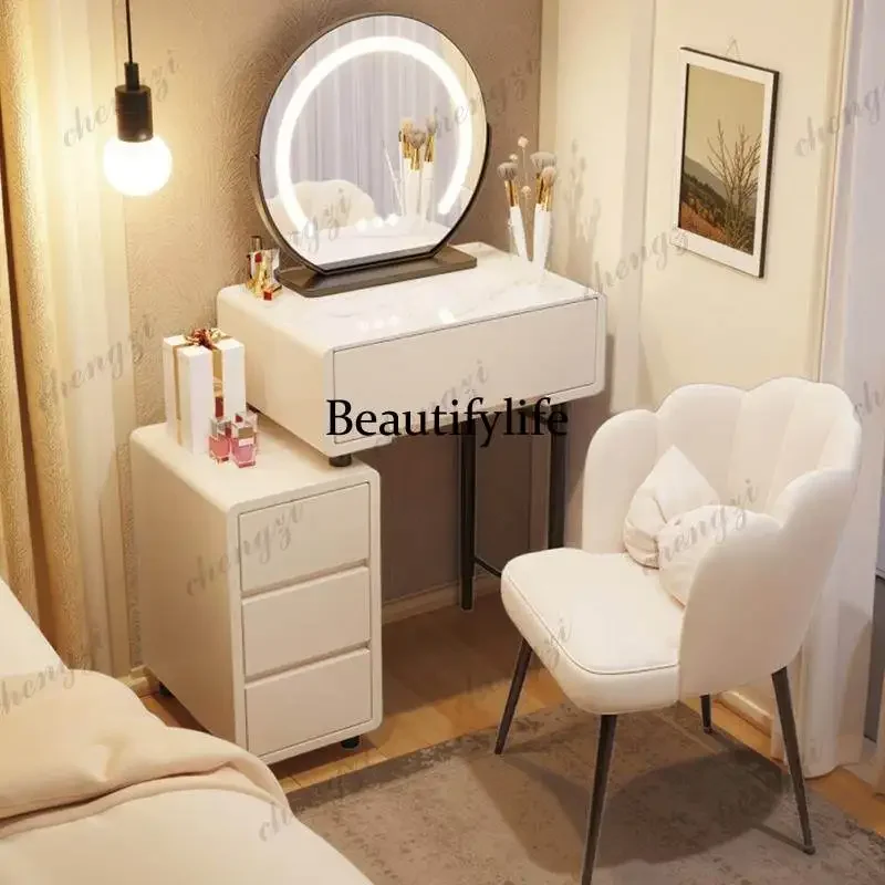 A49 Glossy European Dressing Table Storage Natural Drawers Modern Dressing Table Grey Drawers Coiffeuse De Chambre Organizer Mak