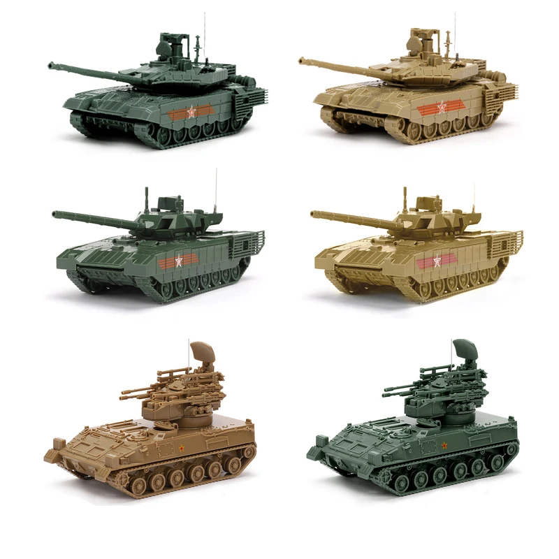 

1/72 T-90MS T-14 Armata Tank Military Model Armoured Vehicle PGZ-04A Self-propelled Antiaircraft Gun Puzzle Building Toys