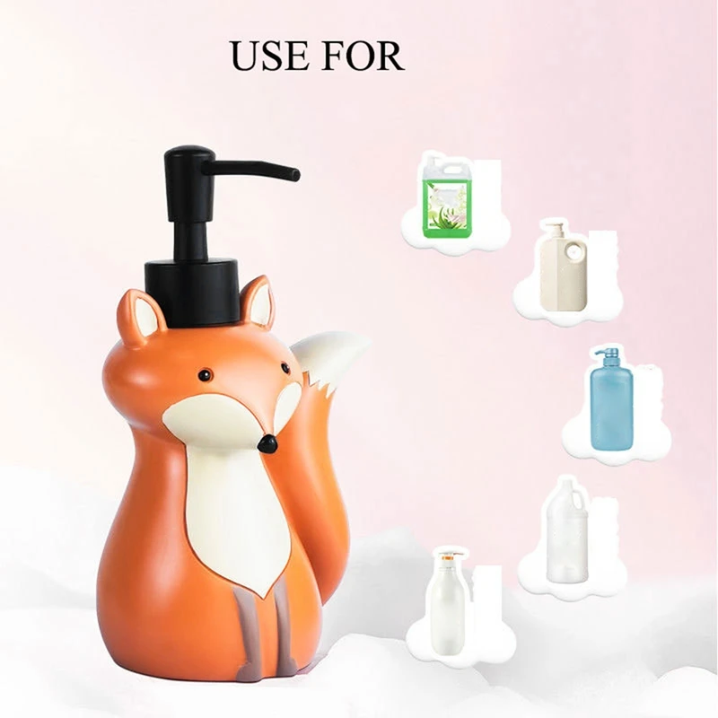 

Cute Soap Dispenser Bottle 320ML/500ML - Refillable Design for Hand Soap, Shampoo, Shower Gel, Kids Bathroom Decor A