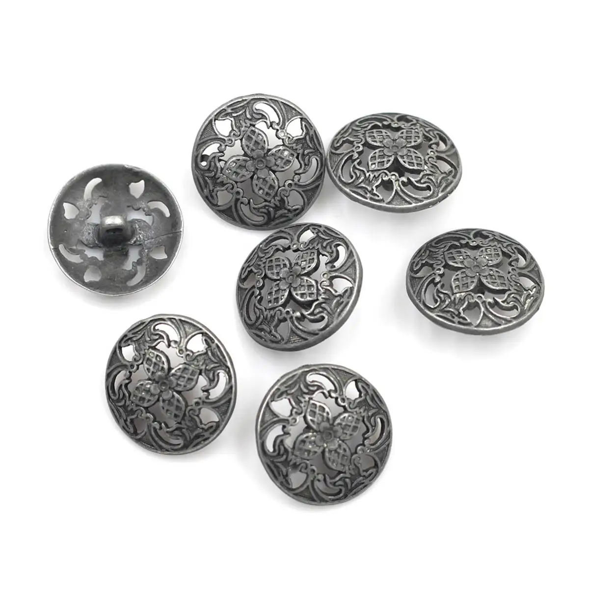 10db gunmetal Futam Csizmaszár Szállodai küldönc 23mm Üreges virágos DIY mesterségek ruhák Ruházat Összevarrás kiegészítők Szlöjd Gyártás Hozzávalók