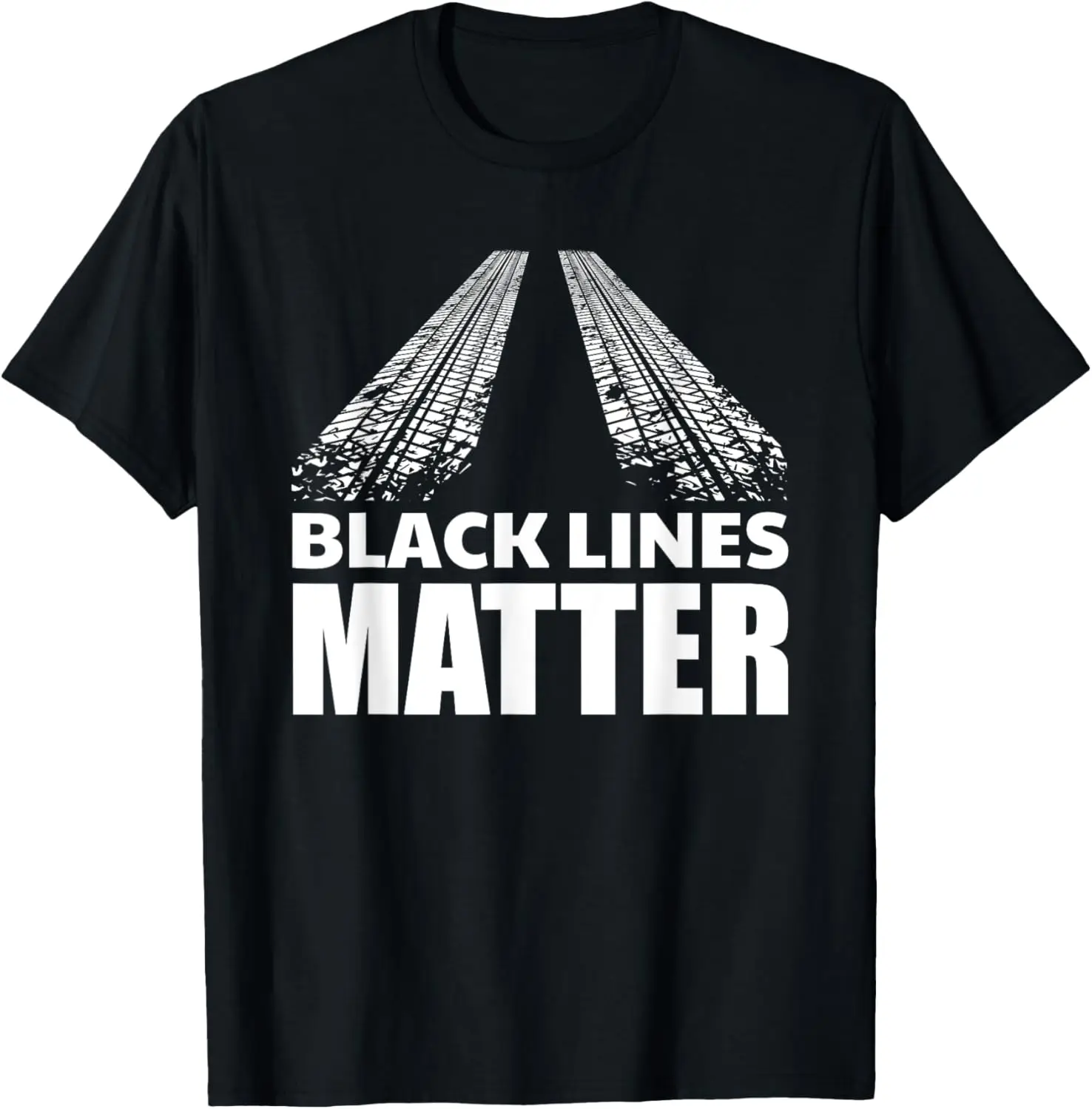 Black Lines Matter | Cool Vehicle Car Burnout Gag Gift T-Shirt