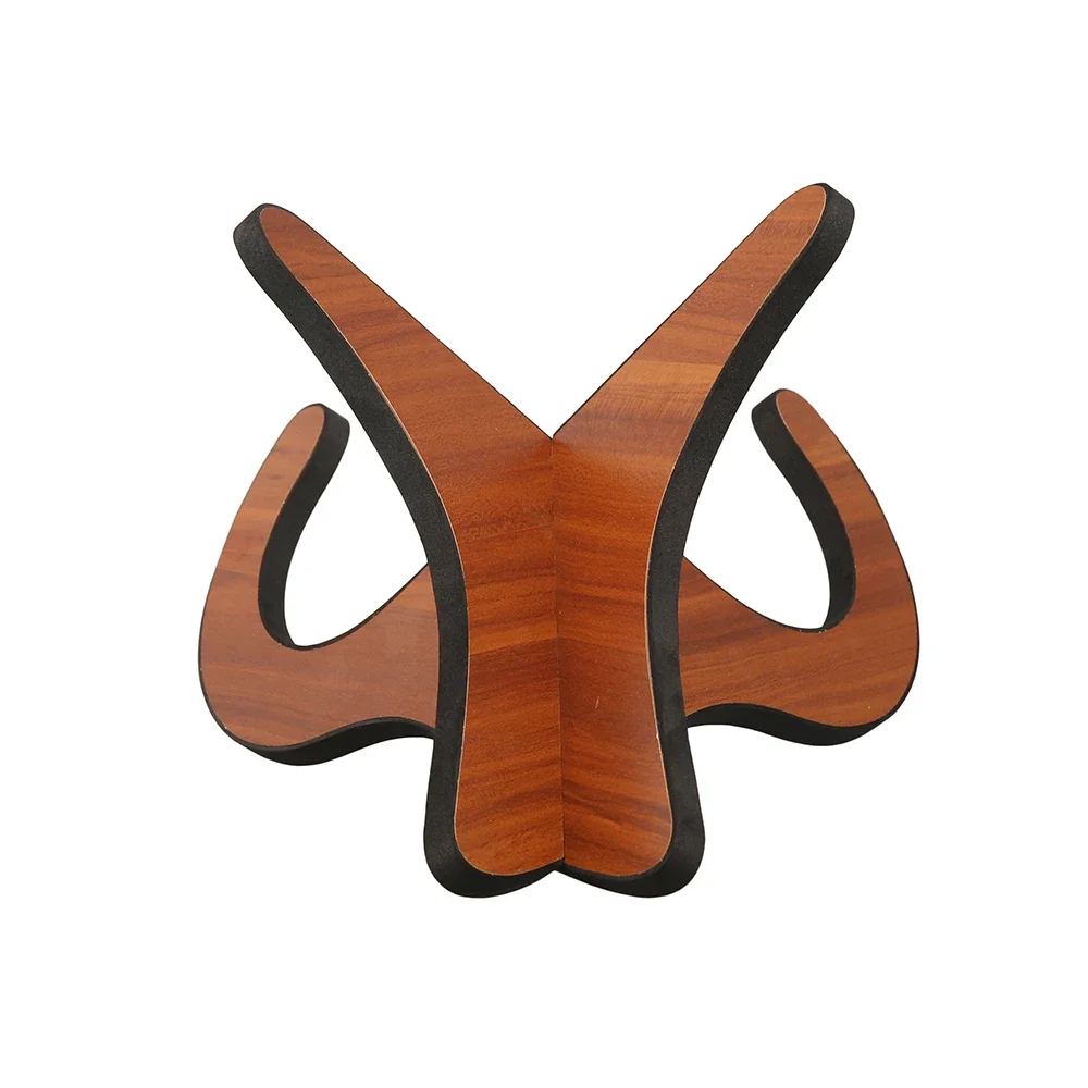 1set Portable Wood Guitar Stand Wooden X-Frame Style Ukelele Stand Holder Folding Portable Musical Instrument Holder