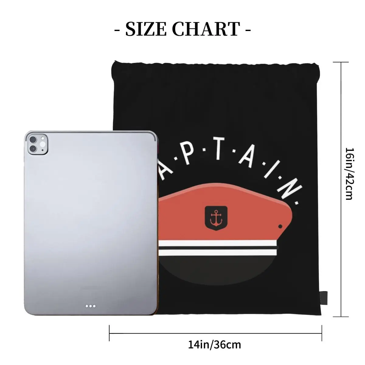 Captain Backpacks Casual Portable Drawstring Bags Sports Bag Book Bags For Man Woman Students