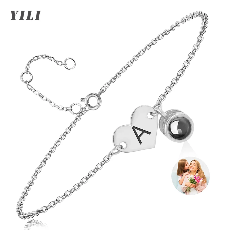 

Custom Bracelet with Picture Inside Personalized Mom Gifts from Daughter Son Projection Photo Bracelets Custom Mothers Day Gift