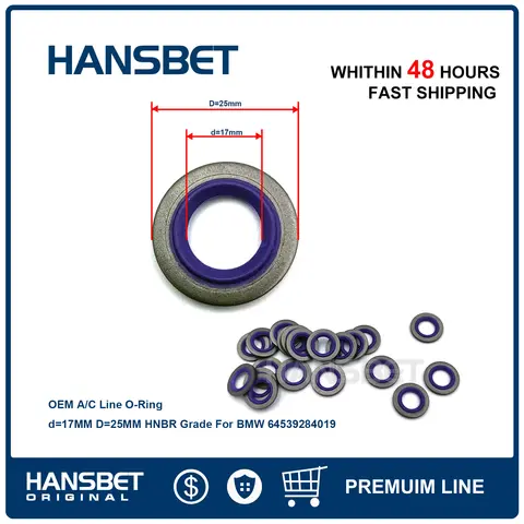 5PCS Genuine OEM A/C Line O-Ring 64539284019 For BMW 1 23 4 5 6 7 8 Series I3 I8 X3 X4 X5 X6 X7 Z4 MINI HANSBET