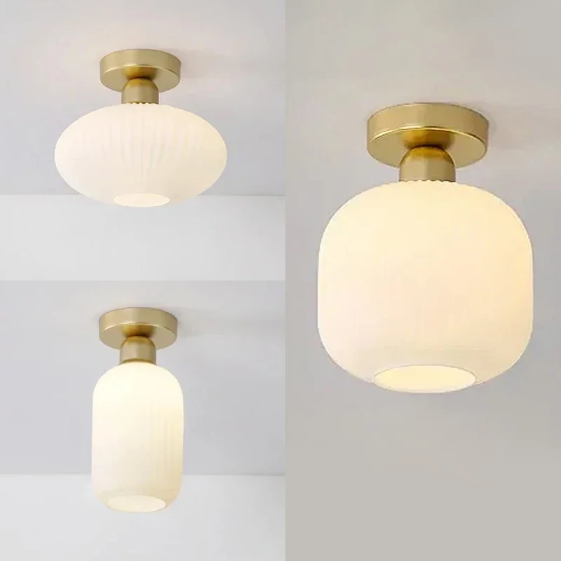 

Modern Glass Ceiling Lamp for Living Room Bedroom Aisle Hallway Entryway Lamp Indoor Lighting Fixture Home Decor Lustre Light