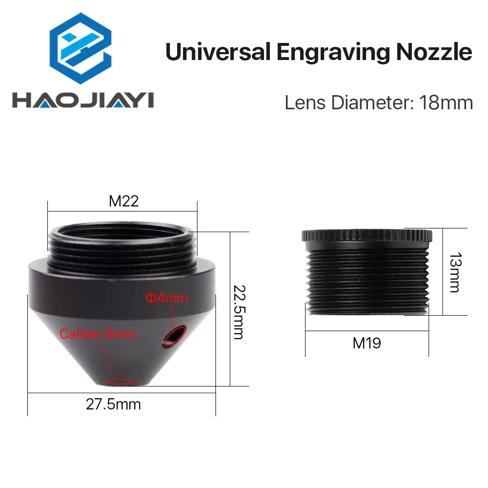 Air Nozzle Compound Universal Engraving Nozzle for Laser Head at CO2 Laser Cutting Machine