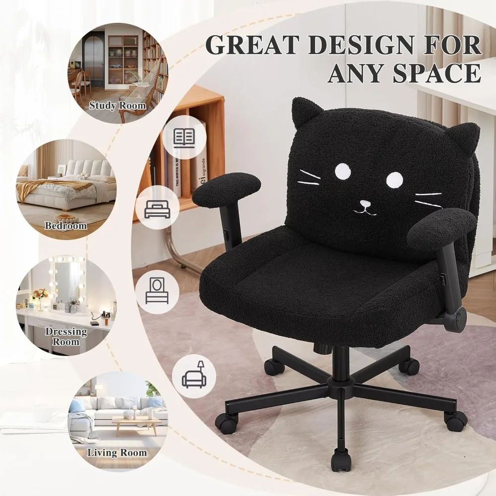 criss cross chair with wheels and arms, cross legged office chair with wide seat, adjustable cute comfy desk chairs for home of