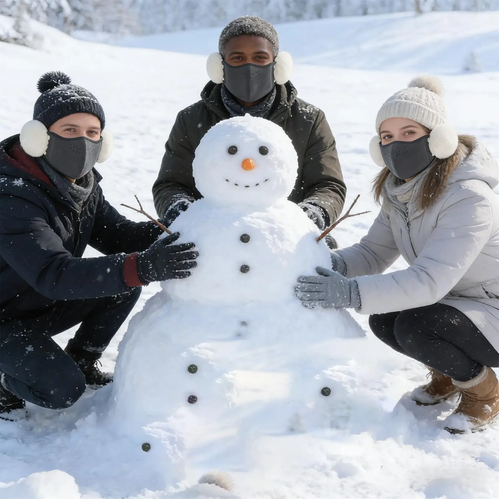 

Чехол для лица для холодной погоды, ветрозащитный толстый щиток с клапаном для ушей, чехол для лица для спорта, пешего туризма, поездок на работу, езды на велосипеде, для женщин, зима