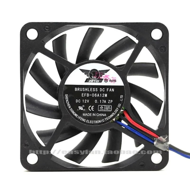 JFG For NEW DONGWEIFENG DWPH EFB-06A12M 6010 dc12V 0.17A silence cooling fan