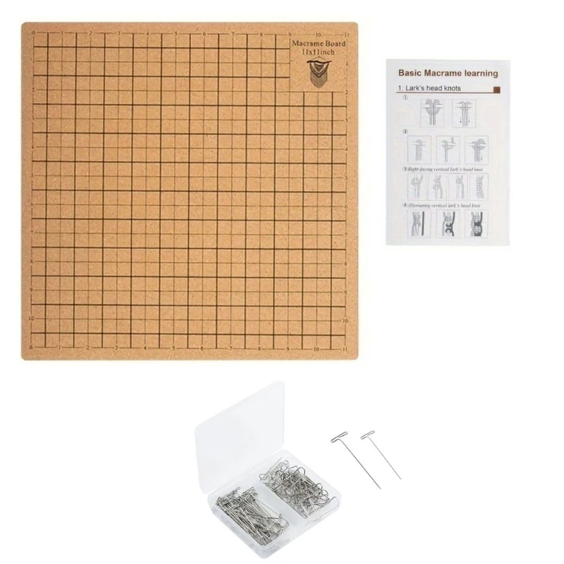 Portable Weaving Board Lightweight Braiding Crafting Mat Soft Board Set with Instructions for String Crafts R3MC