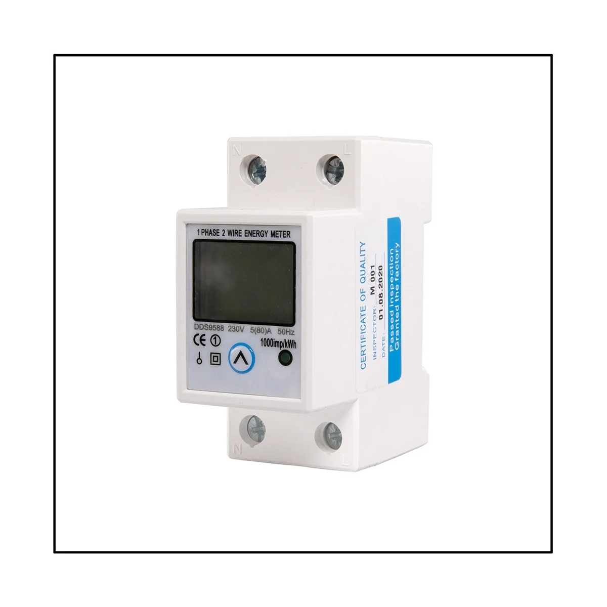 Din Rail Single Phase Energy Meter Reset Reset Zero Voltage Current Power Consumption Counter Digital Wattmeter AC230V