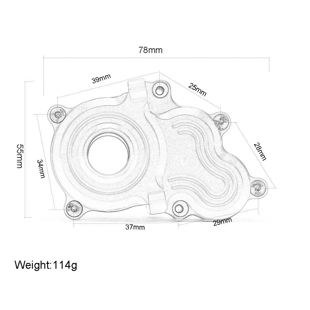 1:10 Aluminum Alloy Center Transmission Gearbox Case For RC Traxxas ERevo 2.0 VXL Brushless 86086-4 #8691