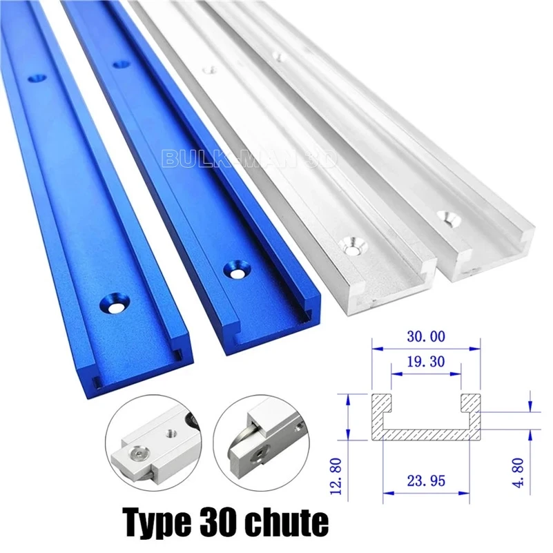 

BulkMan 3D Aluminium Alloy T-track Slot Rail for CNC Router 3D Printer,100-1220mm t track aluminium Woodworking Customize