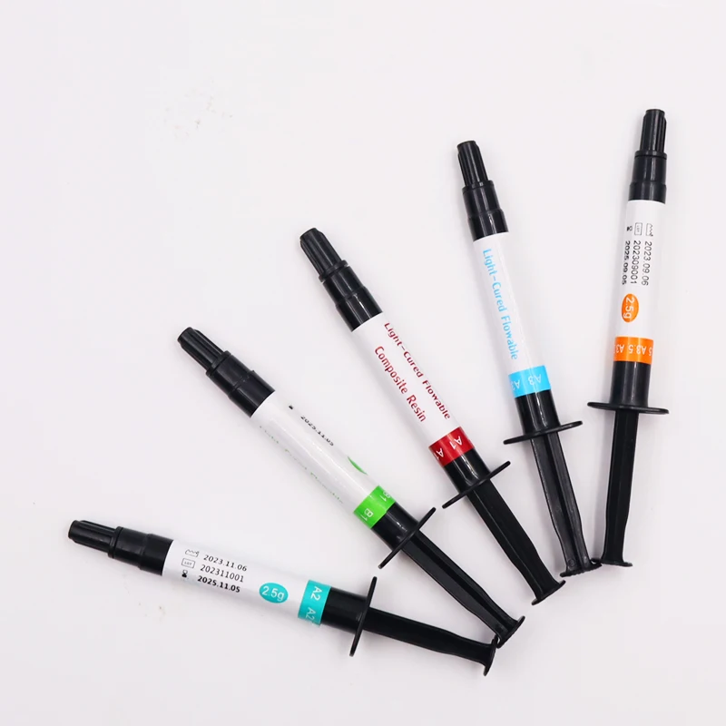 Flowability Resin Dentistry Material Flowable Composite A1 A2 colors Choice Biocompatibility Crown restoration Dental Filling