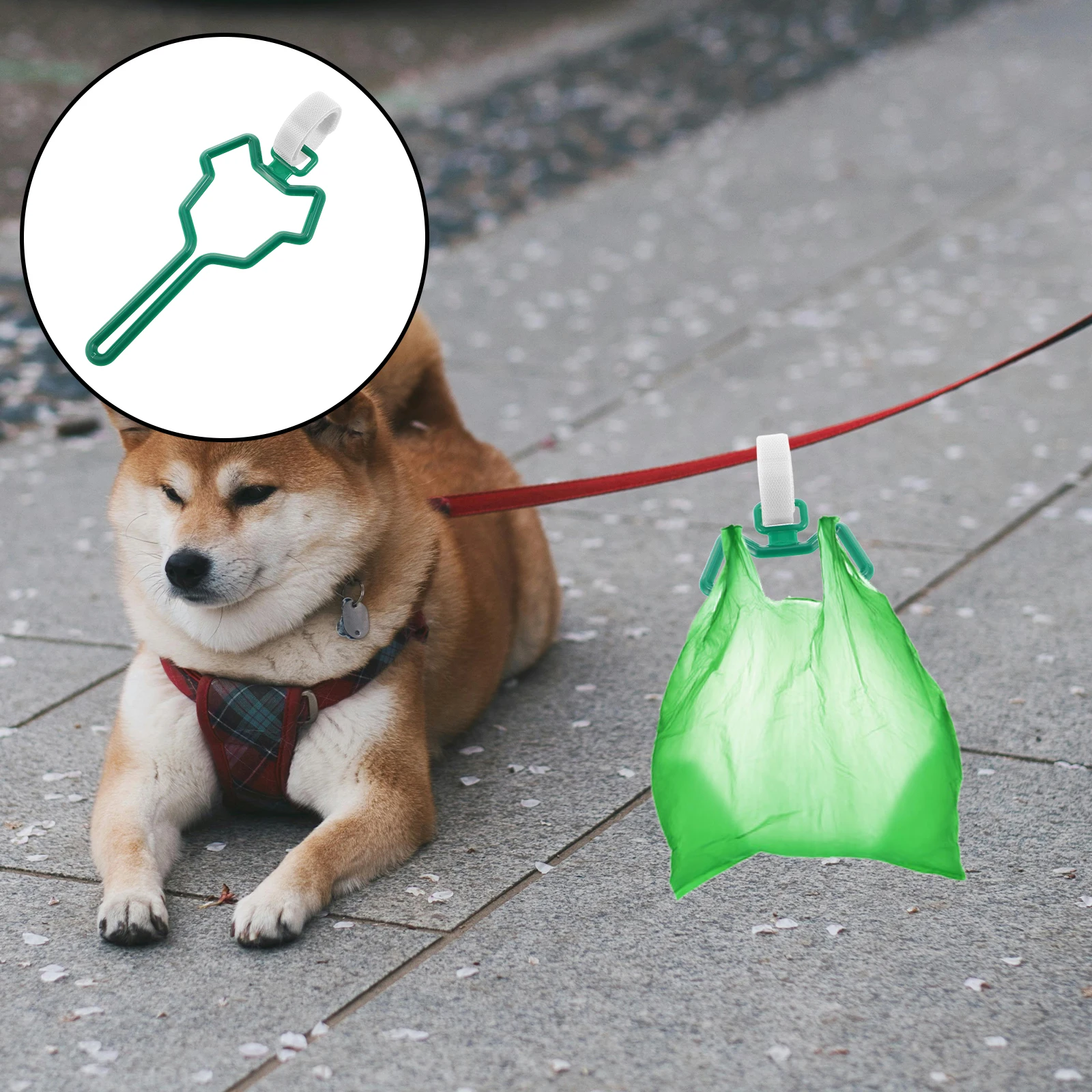 

5pcs Dog Waste Holder: Handsfree Poop Bag Dispenser Leakproof Portable Pet Trash Carrier Leash Organizer For Walking Sturdy Poo