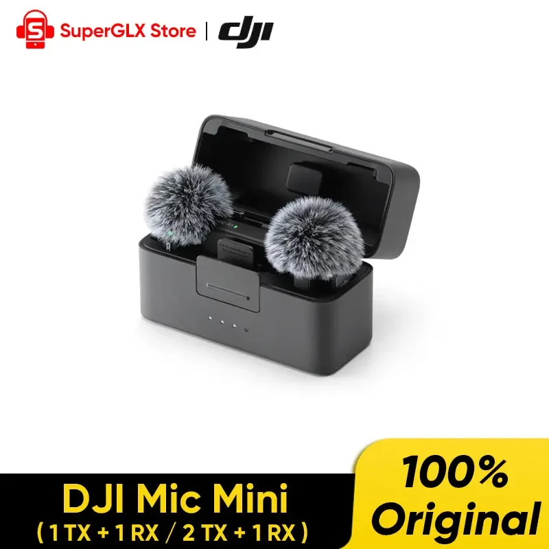 Microphone sans fil DJI Mic Mini 100% original avec suppression intelligente du bruit, audio de haute qualité, original DJI