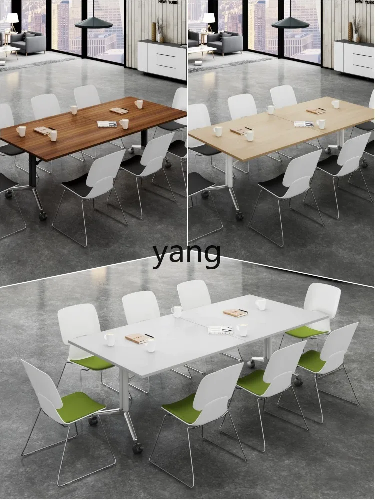 LMM Folding Conference Long Table Training Desk Mobile Splicing Telescopic Combination